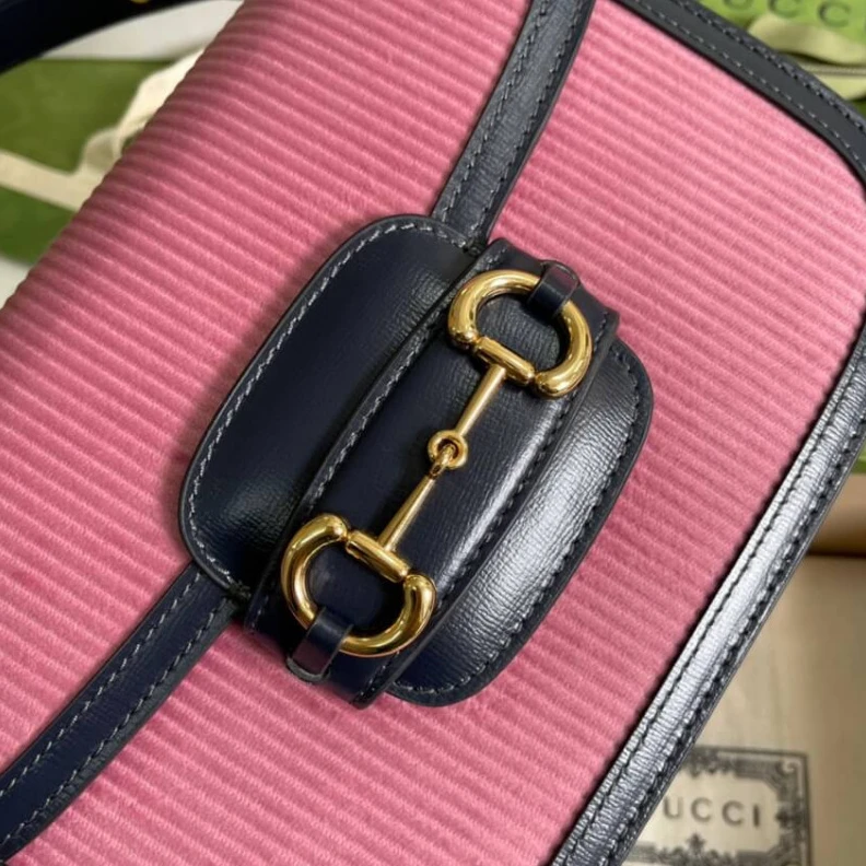Kitlife ru Shoulder Gucci Horsebit 1955 Small Bag Pink Corduroy