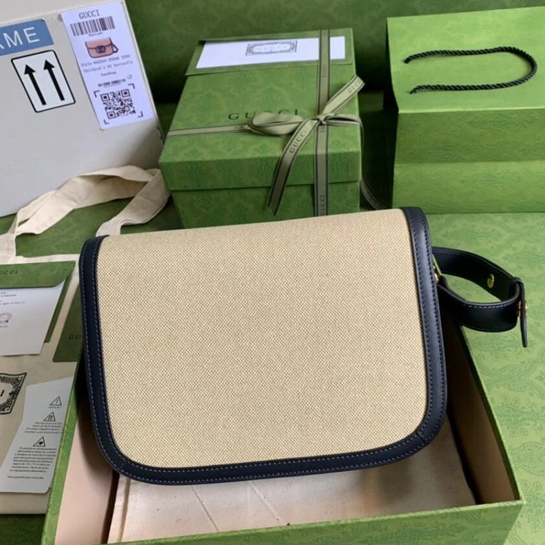 Replica bag Gucci Horsebit 1955 Small Bag in Beige Canvas