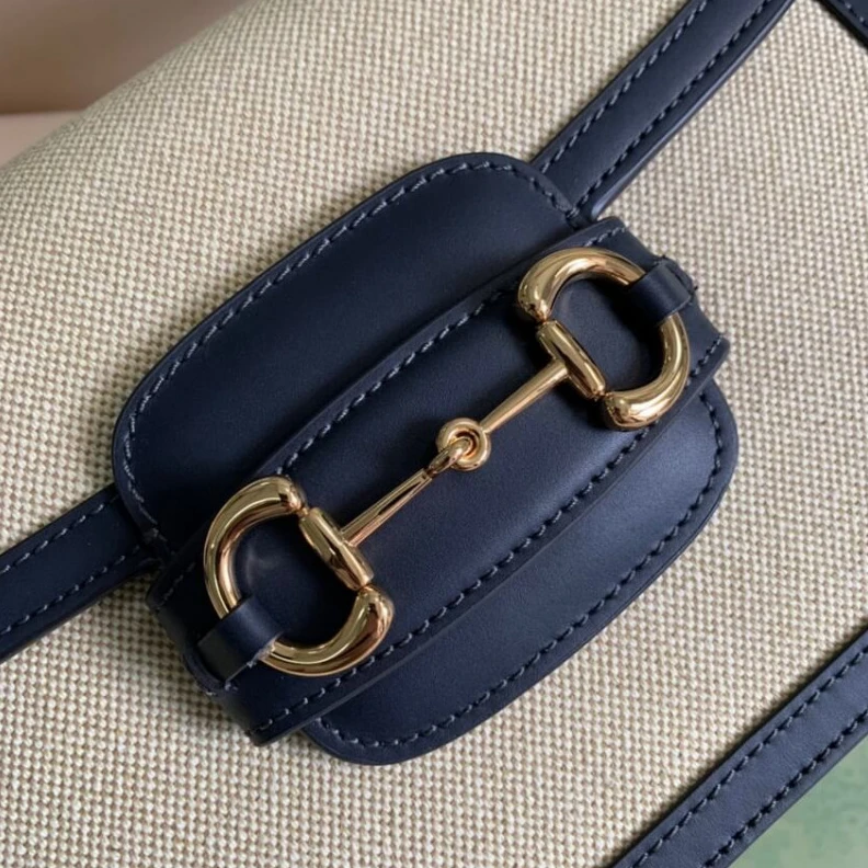 Replica bag Gucci Horsebit 1955 Small Bag in Beige Canvas