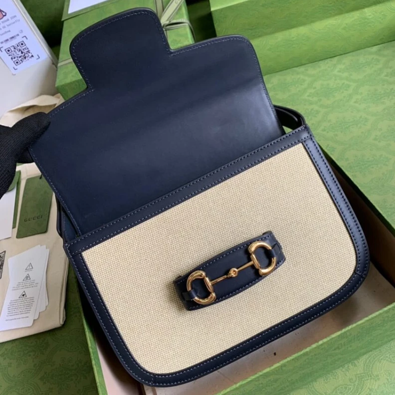 Replica bag Gucci Horsebit 1955 Small Bag in Beige Canvas
