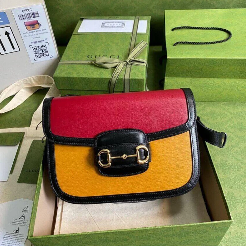 Each bag Gucci Horsebit 1955 Small Bag in Brick Sand Leather