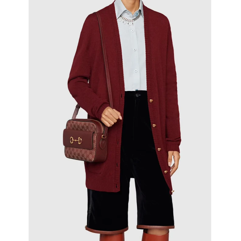 Top lv Horsebit Gucci Horsebit 1955 Small Bag in Burgundy