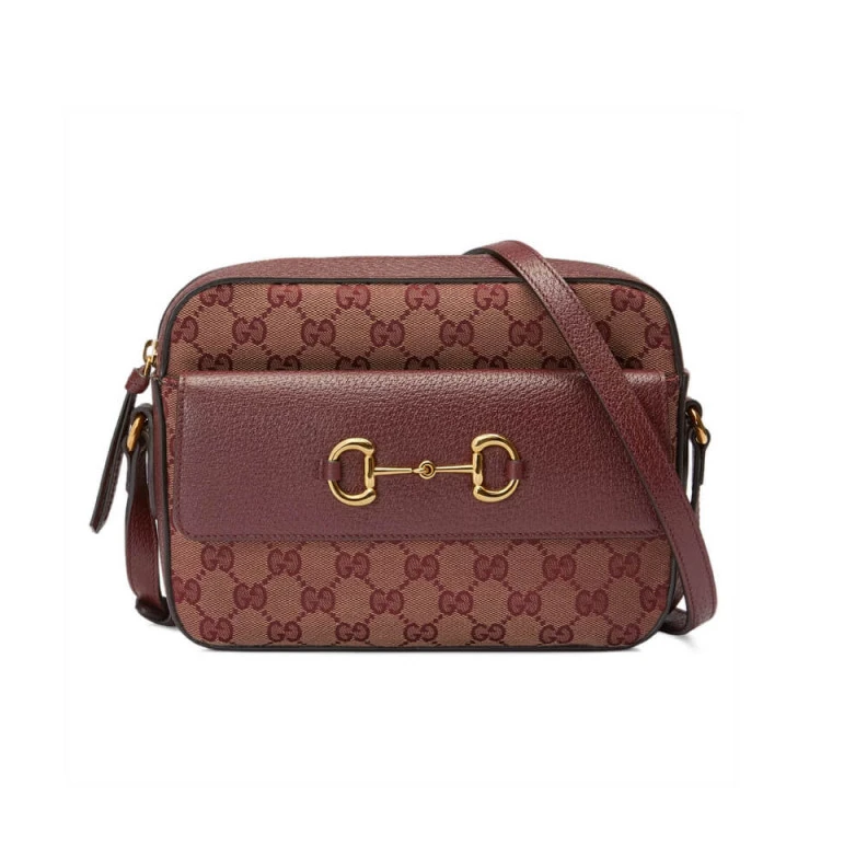 Horsebit Gucci Horsebit 1955 Small Bag in Burgundy