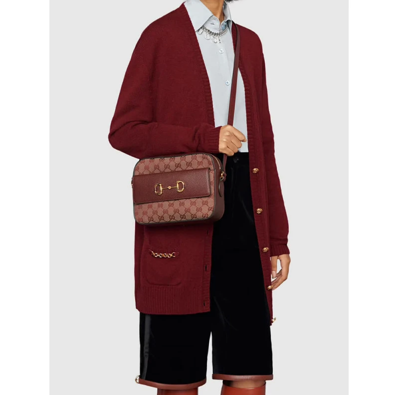 Top lv Horsebit Gucci Horsebit 1955 Small Bag in Burgundy
