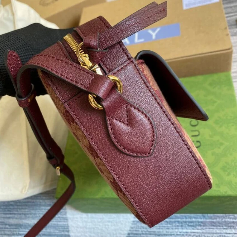 Top lv Horsebit Gucci Horsebit 1955 Small Bag in Burgundy