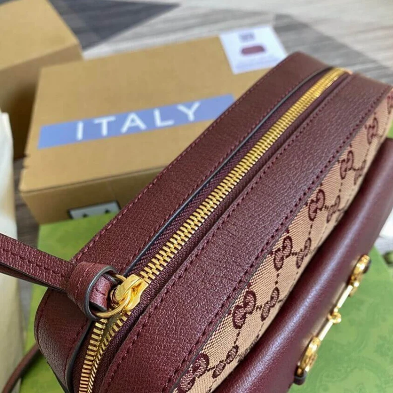 Top lv Horsebit Gucci Horsebit 1955 Small Bag in Burgundy