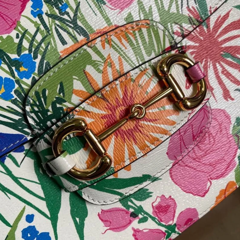 Replica bag Microfibe Gucci Horsebit 1955 Small Bag in Ken Scott Print