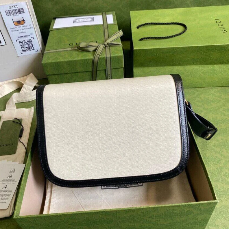 Top lv W25cm x H Gucci Horsebit 1955 Small Bag in White Sand Leather