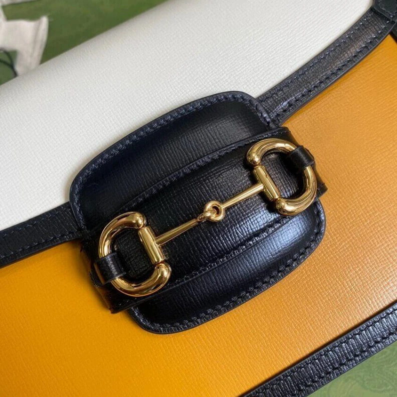 Top lv W25cm x H Gucci Horsebit 1955 Small Bag in White Sand Leather