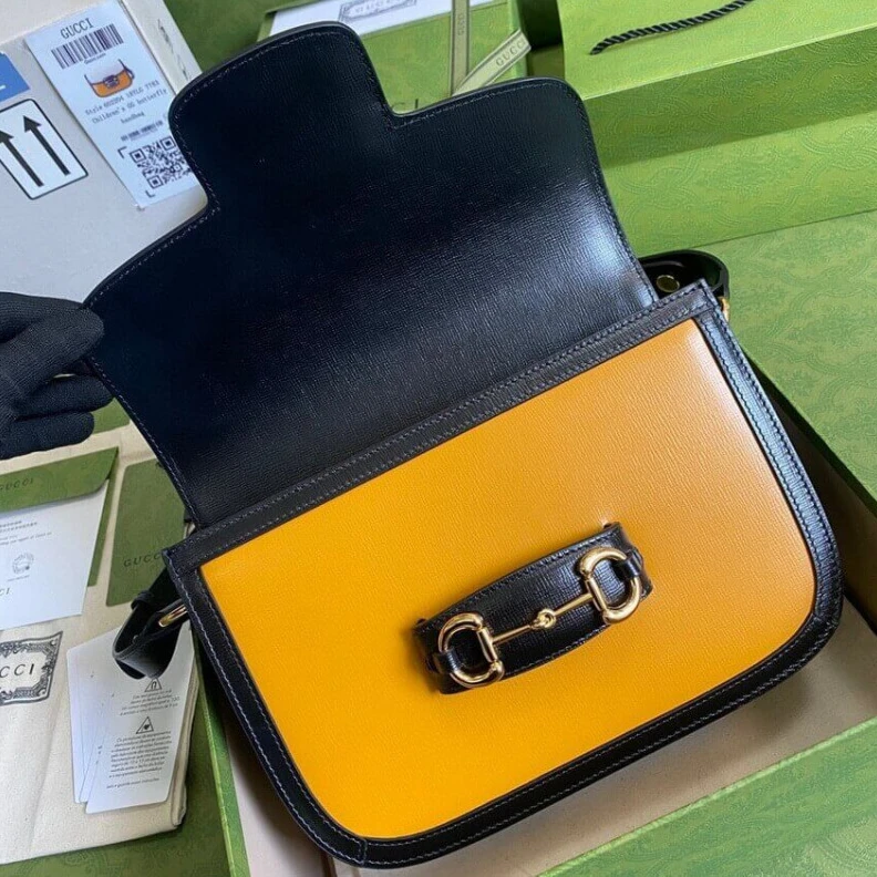 Top lv W25cm x H Gucci Horsebit 1955 Small Bag in White Sand Leather