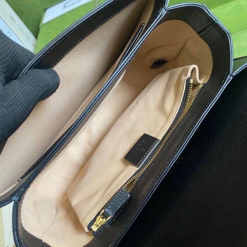 Top lv W25cm x H Gucci Horsebit 1955 Small Bag in White Sand Leather