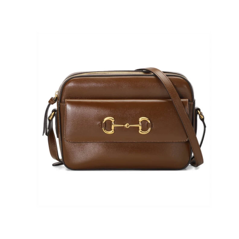 Microfibe Gucci Horsebit 1955 Small Leather Shoulder Bag