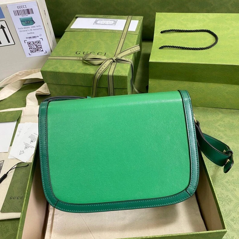 Kitlife ru Three gus Gucci Horsebit 1955 Small Shoulder Bag Green Leather