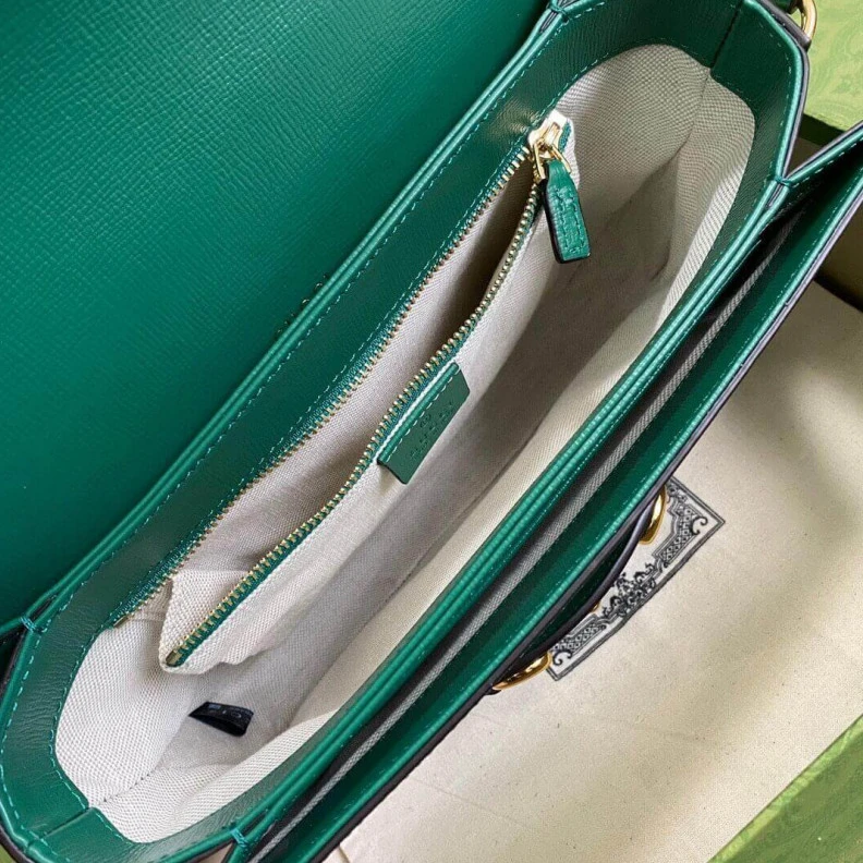 Kitlife ru Three gus Gucci Horsebit 1955 Small Shoulder Bag Green Leather