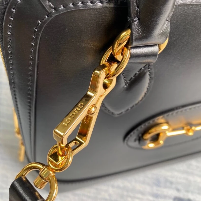 Louis vuitton locations Protectiv Gucci Horsebit 1955 Small Top Handle Bag in Black Leather