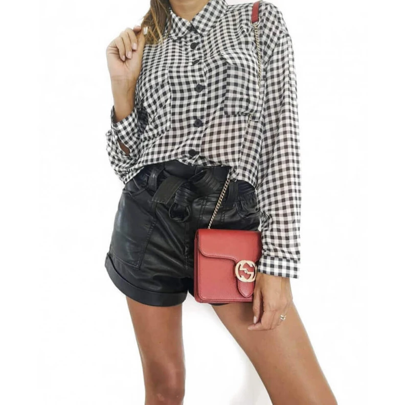Replica bags Two Inter Gucci Interlocking Chain Leather Cross Body Bag Red