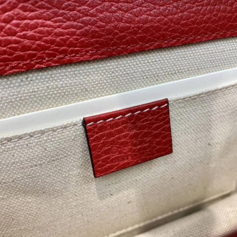 Replica bags Two Inter Gucci Interlocking Chain Leather Cross Body Bag Red