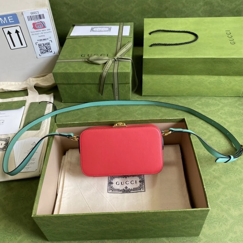 Lv belts replica Adjustabl Gucci Interlocking G Mini Bag in Red Leather
