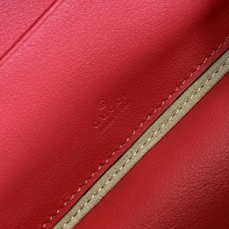 Lv belts replica Adjustabl Gucci Interlocking G Mini Bag in Red Leather