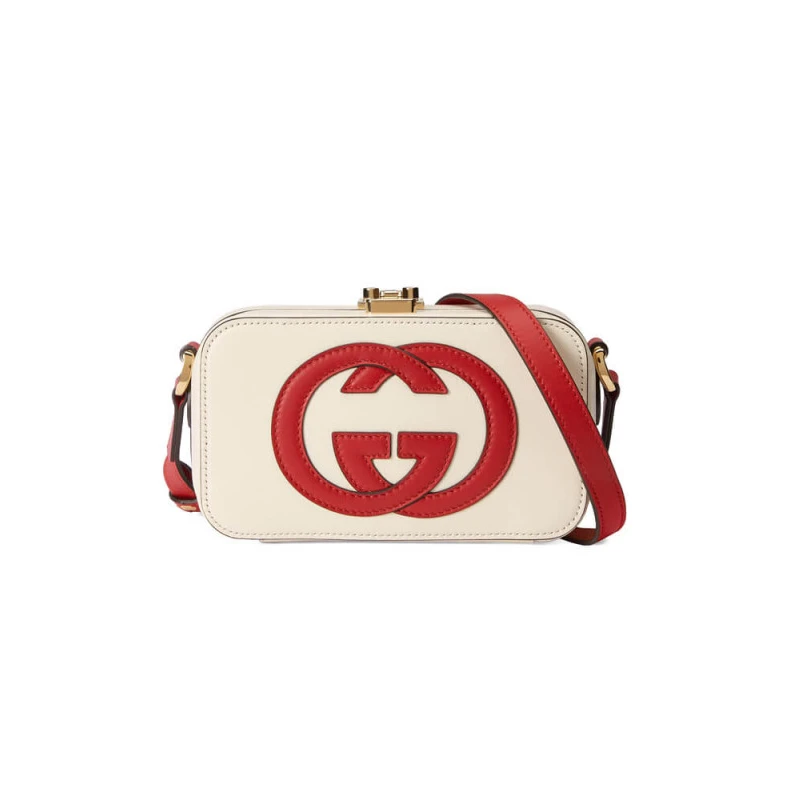 Pop colour Gucci Interlocking G Mini Bag in White Leather