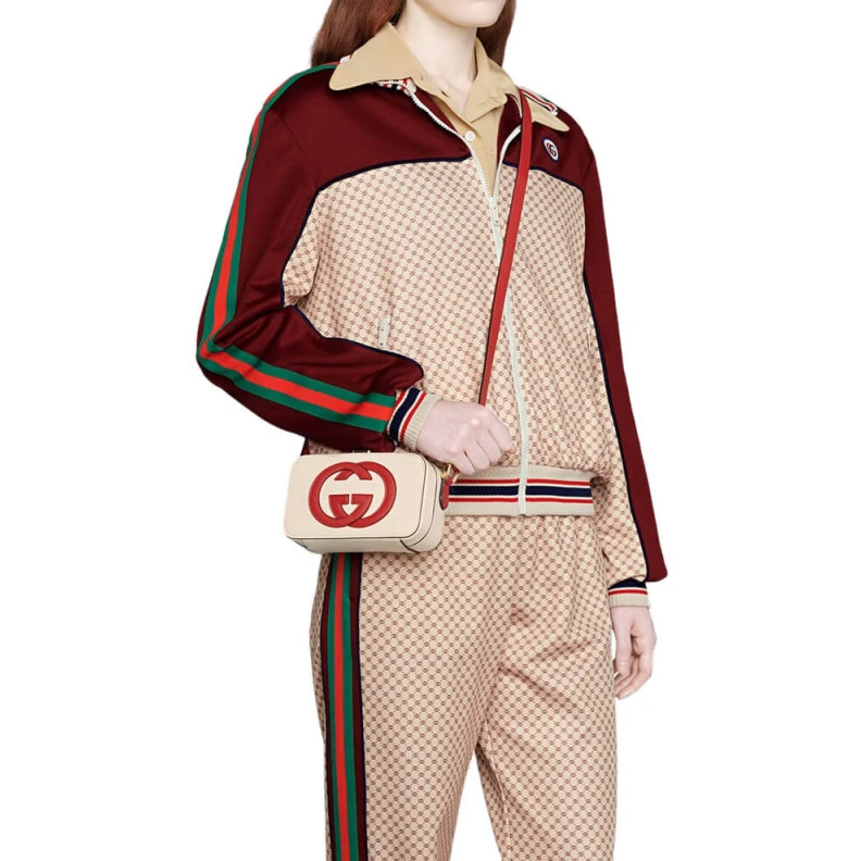 Replica bags Pop colour Gucci Interlocking G Mini Bag in White Leather