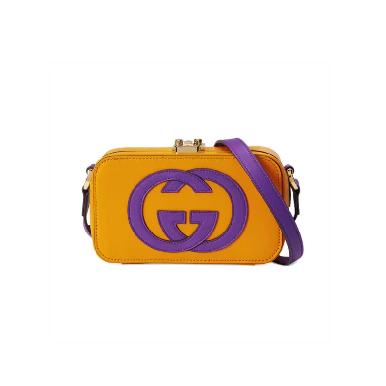 Pop colour Gucci Interlocking G Mini Bag in Yellow Leather