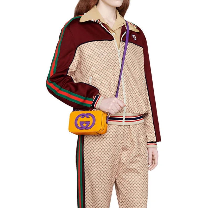 Replica bags lv Pop colour Gucci Interlocking G Mini Bag in Yellow Leather