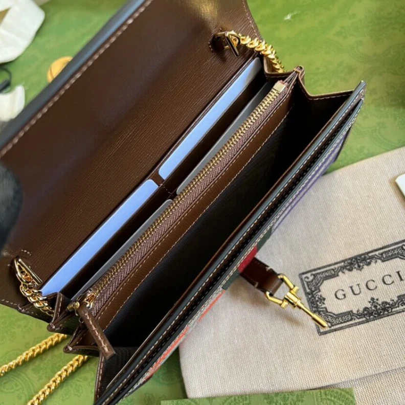 Kitlife ru Chain str Gucci Jackie 1961 Chain Wallet With Geometric Print