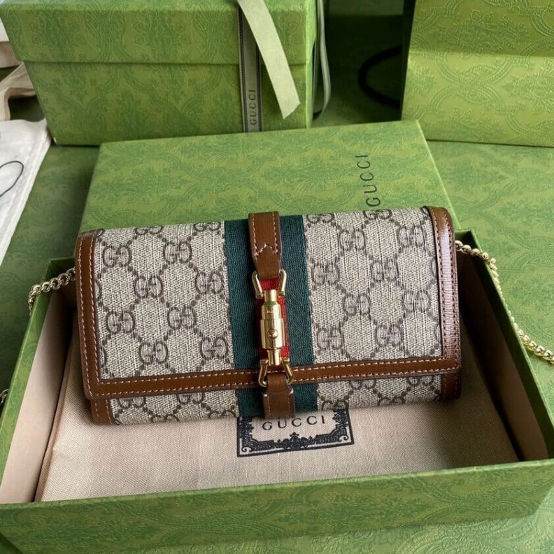 Replica bags Chain str Gucci Jackie 1961 Chain Wallet