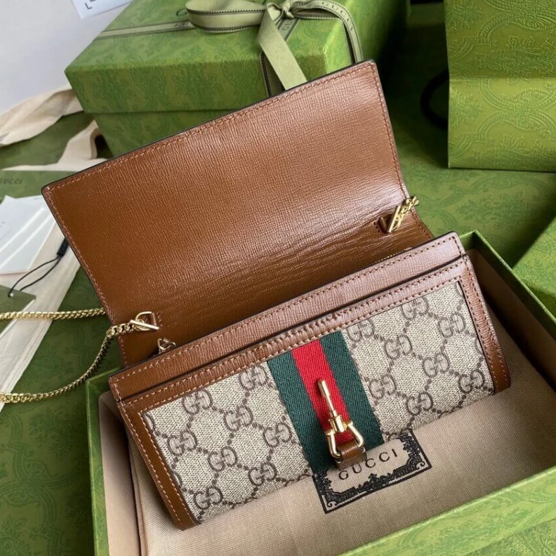 Replica bags Chain str Gucci Jackie 1961 Chain Wallet