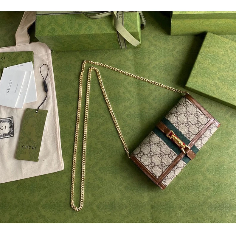 Replica bags Chain str Gucci Jackie 1961 Chain Wallet