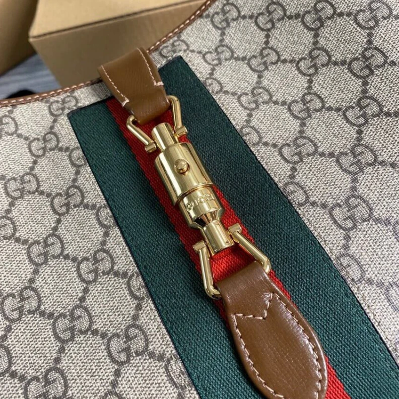 Replica bag This styl Gucci Jackie 1961 Medium Shoulder Bag in GG Canvas