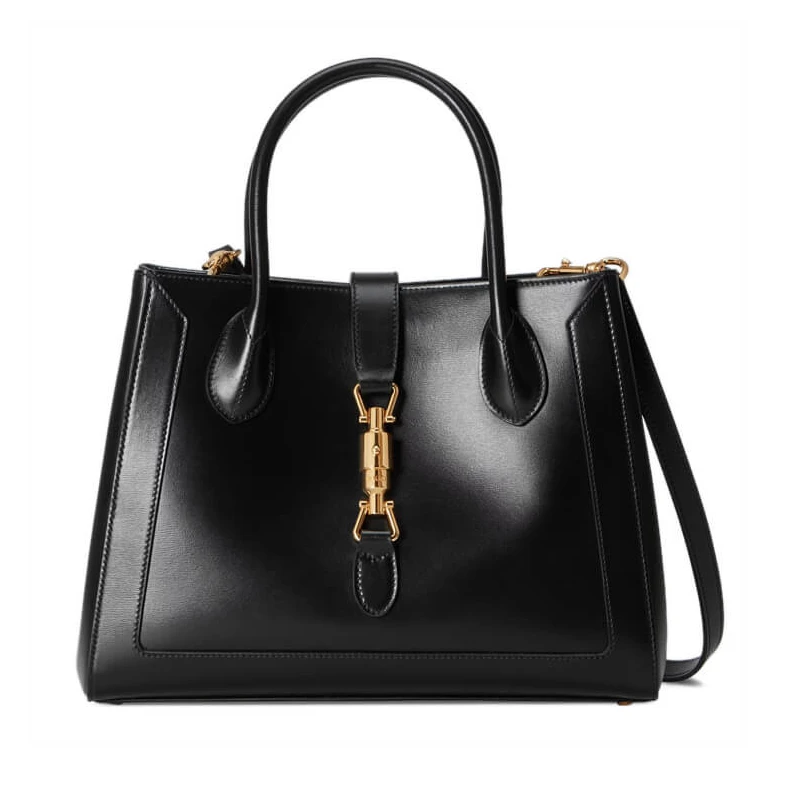 Internal: Gucci Jackie 1961 Medium Tote Bag in Black Leather