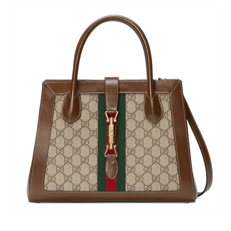Handle wi Gucci Jackie 1961 Medium Tote Bag in GG Supreme