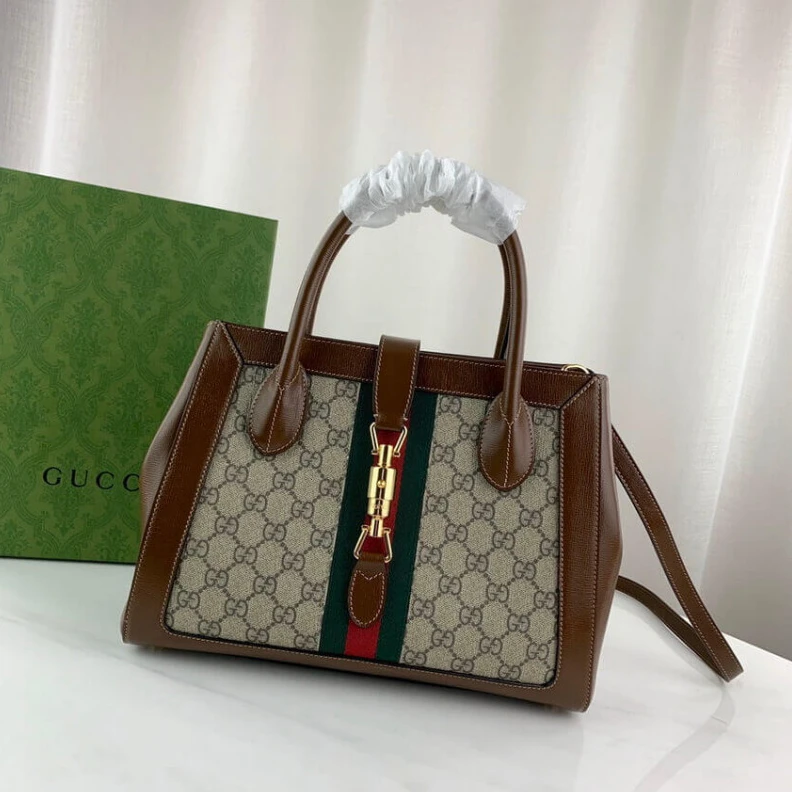 Kitlife Handle wi Gucci Jackie 1961 Medium Tote Bag in GG Supreme