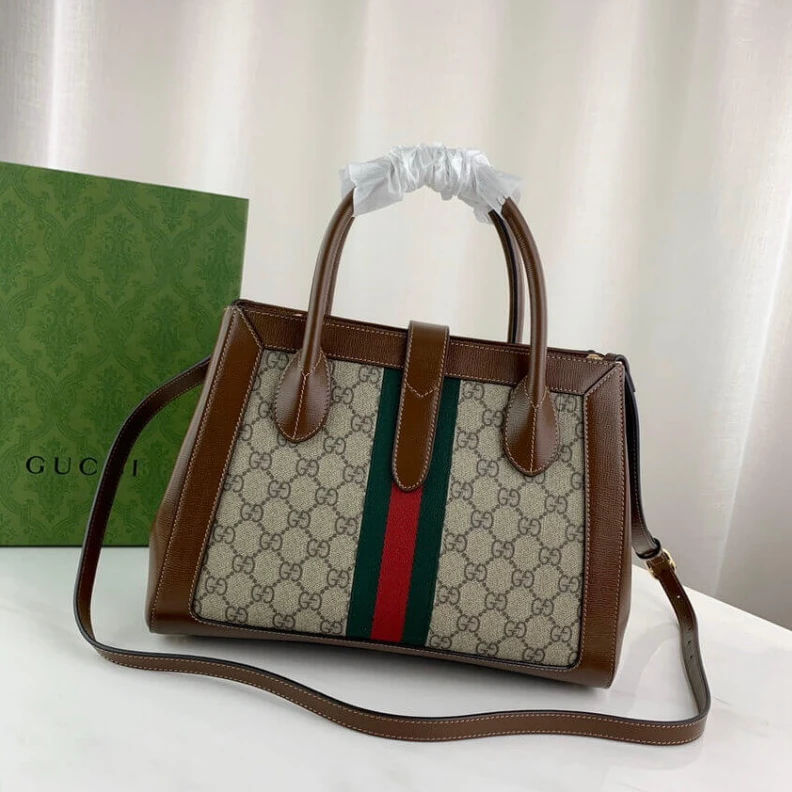 Kitlife Handle wi Gucci Jackie 1961 Medium Tote Bag in GG Supreme