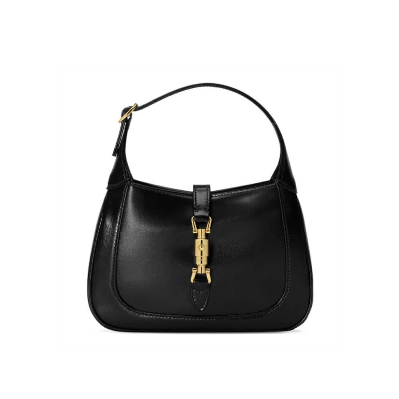 Handle: 7 Gucci Jackie 1961 Mini Hobo Bag In Black Leather