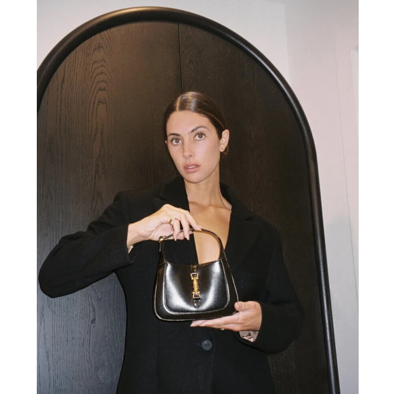 Lv belts replica Handle: 7 Gucci Jackie 1961 Mini Hobo Bag In Black Leather