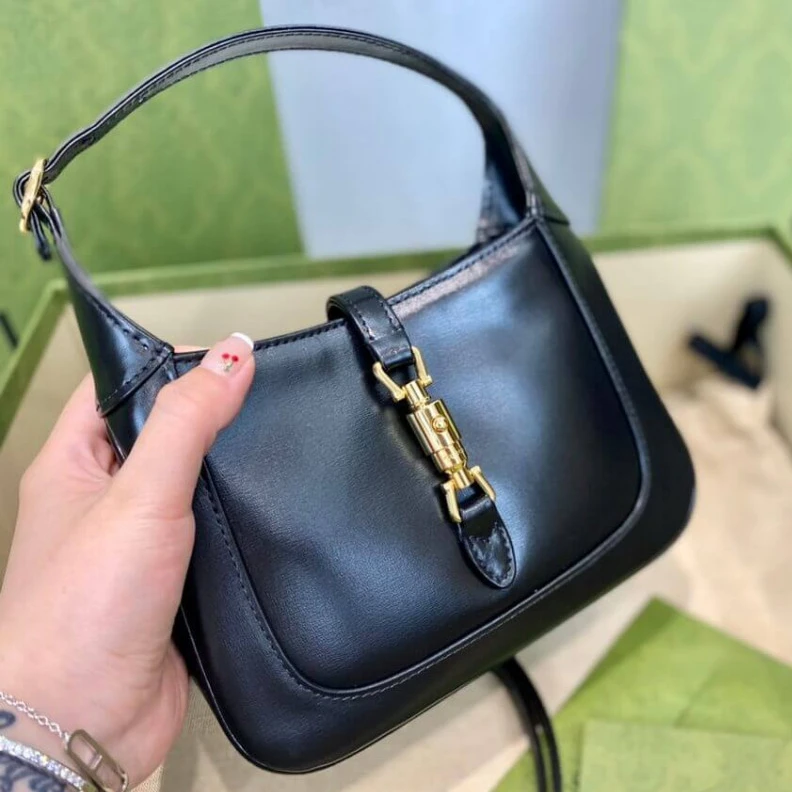 Lv belts replica Handle: 7 Gucci Jackie 1961 Mini Hobo Bag In Black Leather