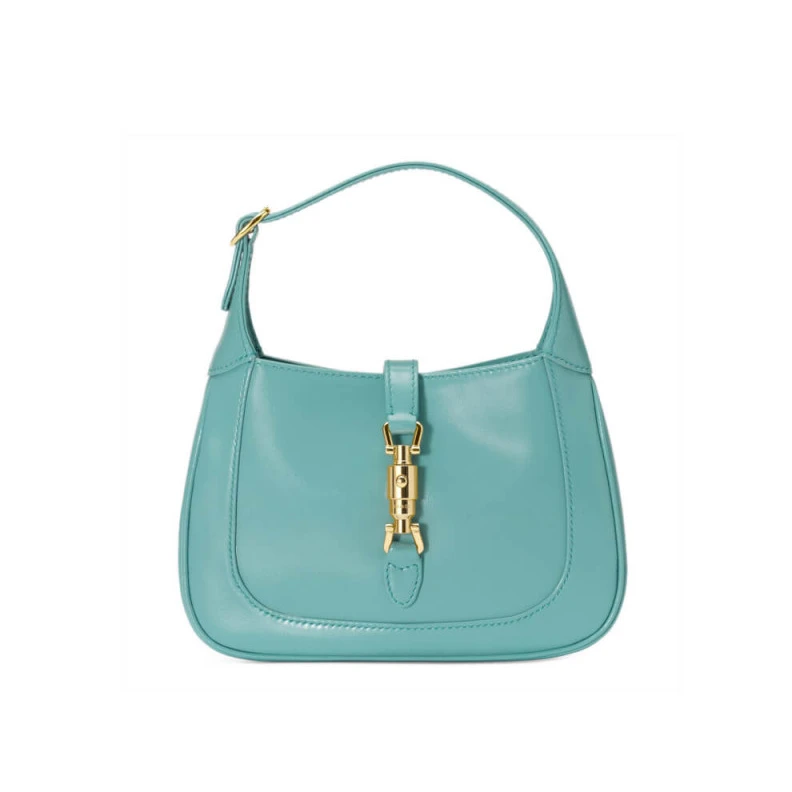 Light blu Gucci Jackie 1961 Mini Hobo Bag In Blue Leather