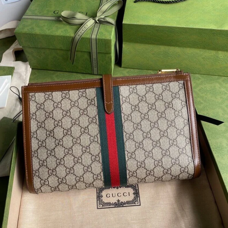Kitlife Brown lea Gucci Jackie 1961 Pouch