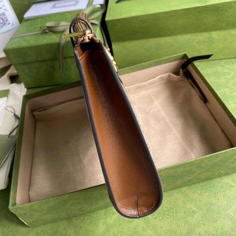 Kitlife Brown lea Gucci Jackie 1961 Pouch