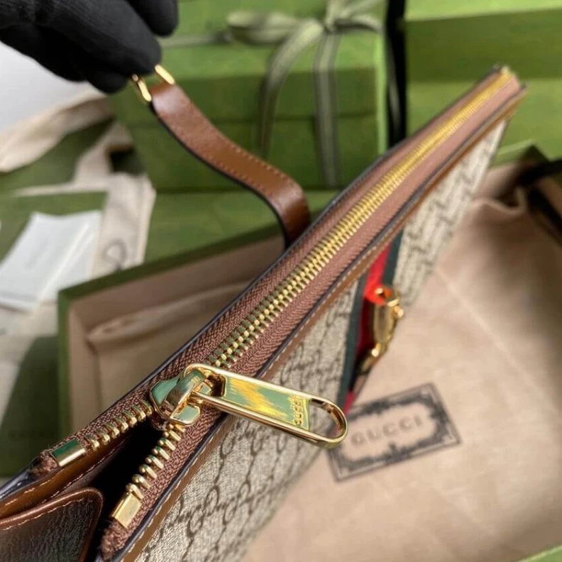 Kitlife Brown lea Gucci Jackie 1961 Pouch