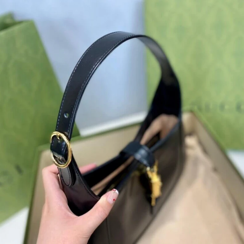 Lv belts replica Interior: Gucci Jackie 1961 Small Hobo Bag In Black Leather