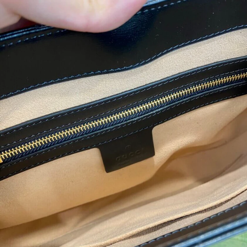 Lv belts replica Interior: Gucci Jackie 1961 Small Hobo Bag In Black Leather