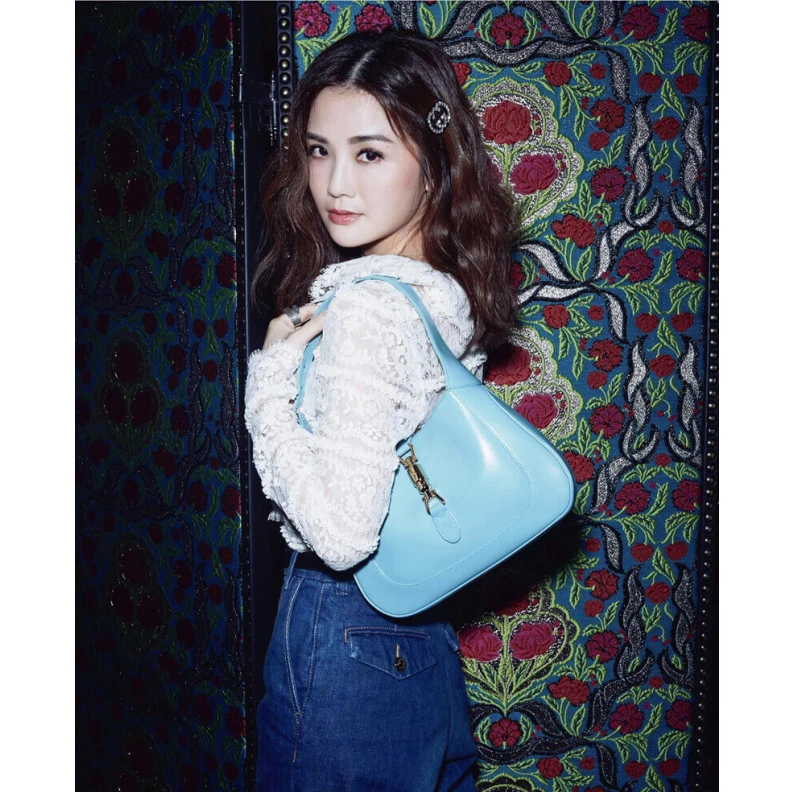Kitlife 27.5 x 19 Gucci Jackie 1961 Small Hobo Bag In Blue Leather