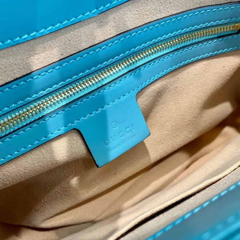 Kitlife 27.5 x 19 Gucci Jackie 1961 Small Hobo Bag In Blue Leather