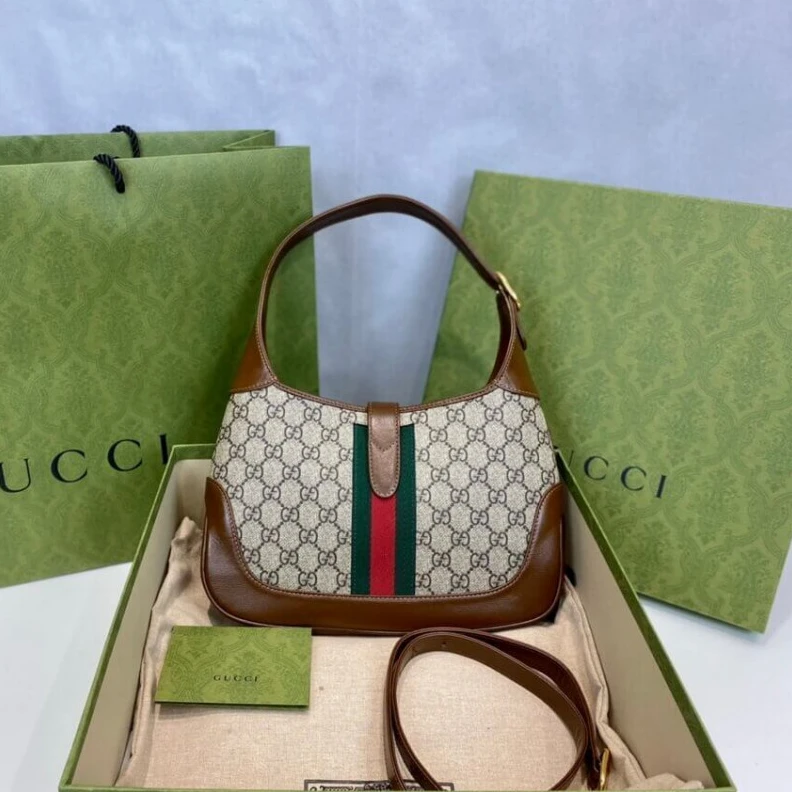 Kitlife The reintr Gucci Jackie 1961 Small Shoulder Bag 636706 in GG Canvas