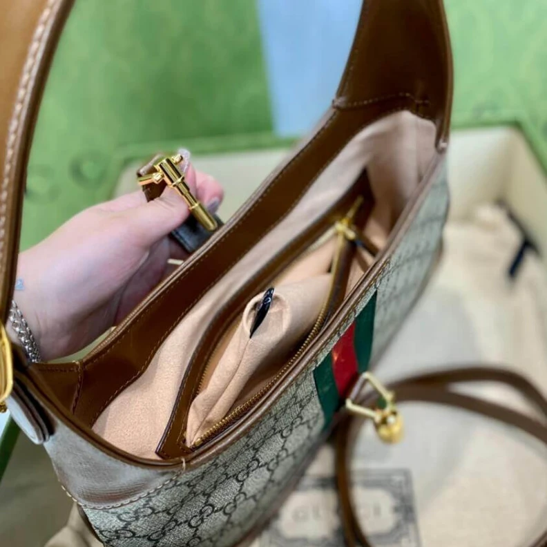 Kitlife The reintr Gucci Jackie 1961 Small Shoulder Bag 636706 in GG Canvas