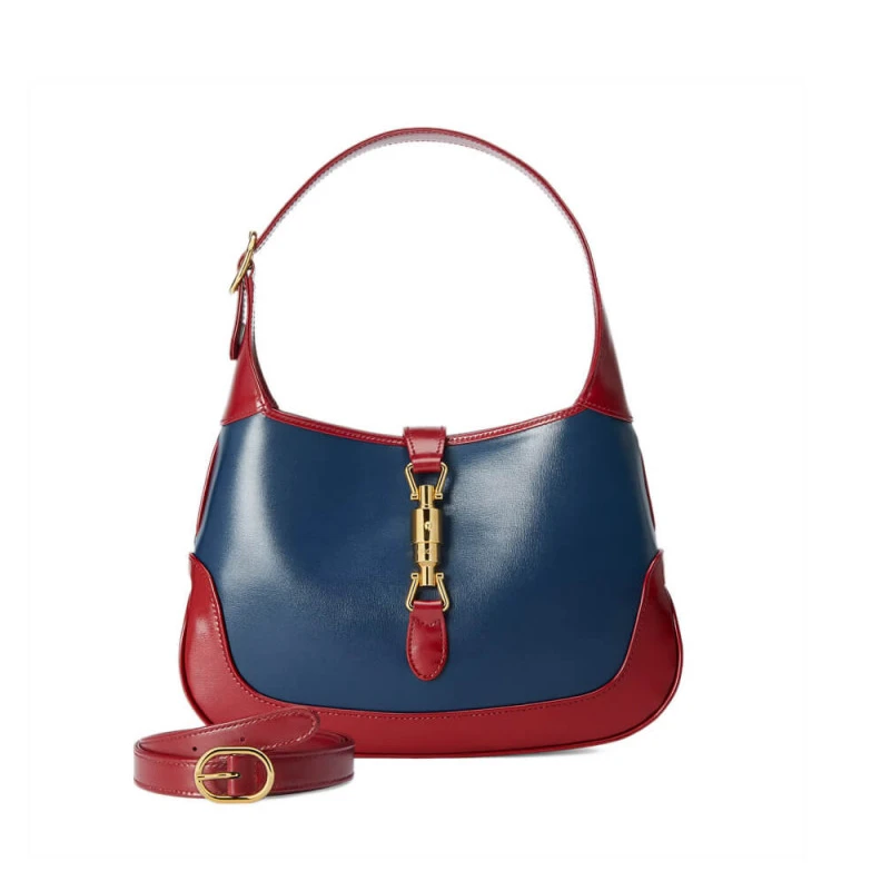Replica bag Navy leat Gucci Jackie 1961 Small Shoulder Bag in Navy Leather